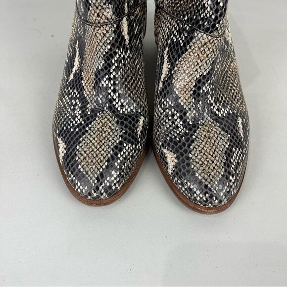 Madewell Snakeskin Print Leather Rosie Ankle Boots Women's Size 7.5 - Picture 9 of 9